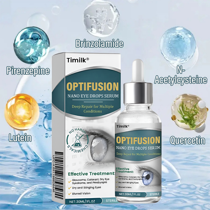 🔥Timilk® OptiFusion Nano Eye Drops Serum —Nano Technology Restores Clear Vision, No Glasses, No Surgery