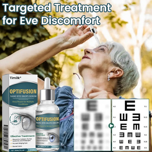 🔥Timilk® OptiFusion Nano Eye Drops Serum —Nano Technology Restores Clear Vision, No Glasses, No Surgery