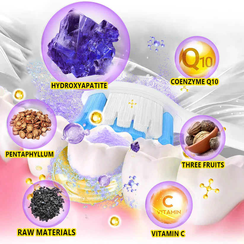 Magic Whitening Toothpaste JEREMYTIS™ Powder with Hydroxyapatite - World's First & Only! Sprinkle or Dip!