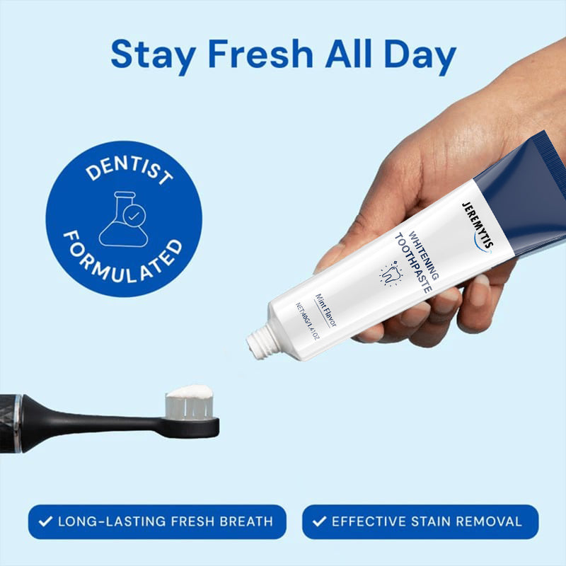 🦷 Fluoride-Free Hydroxyapatite Teeth Whitening Toothpaste with Coconut Oil & Xylitol ❄️