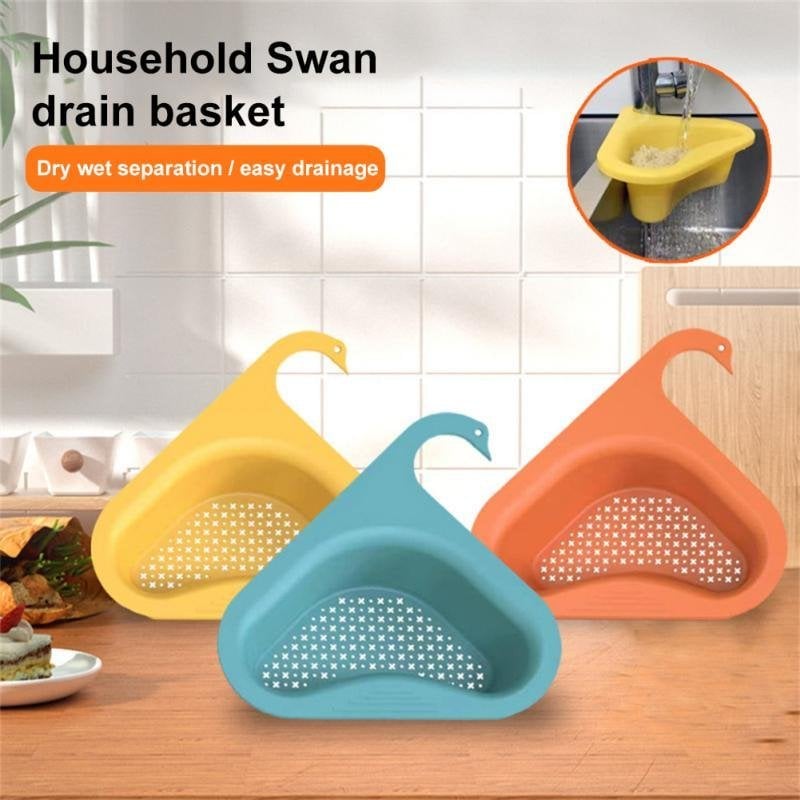 ๐2025 Hot Sale๐ Kitchen Sink Drain Basket Swan Drain Rack