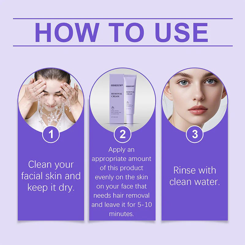 ODEIUN® Gentle and Painless Facial Hair Removal Cream